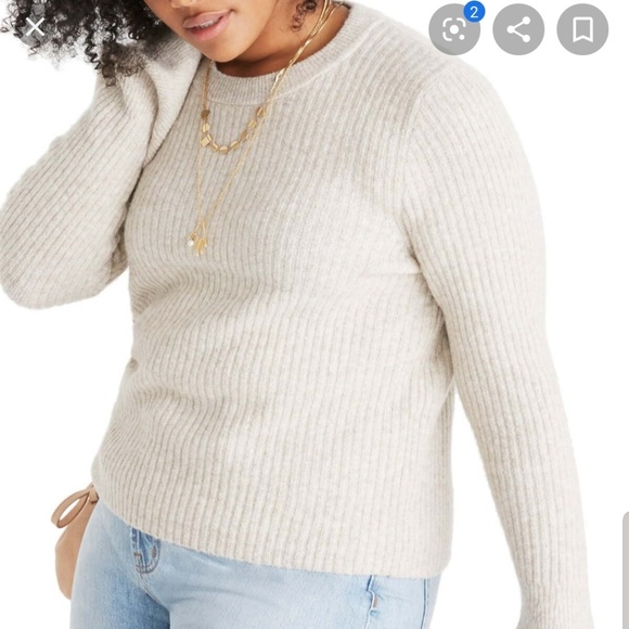 Madewell Sweaters - LAST CALL NWTMadewell RuffleCuff Pullover Sweater